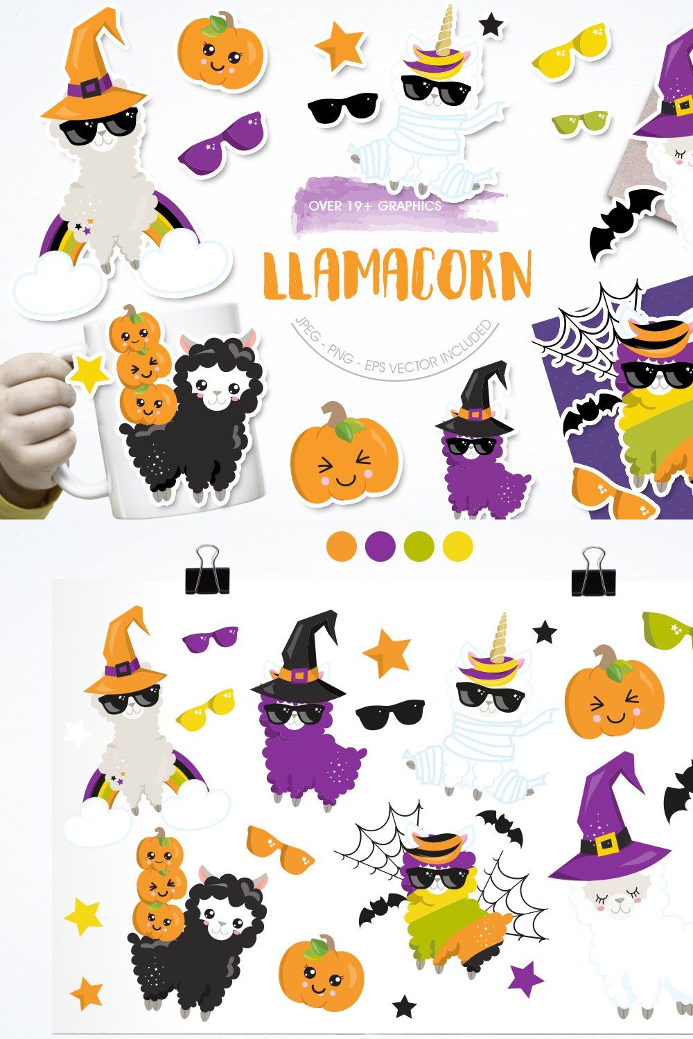 Llamacorn pinterest preview image.