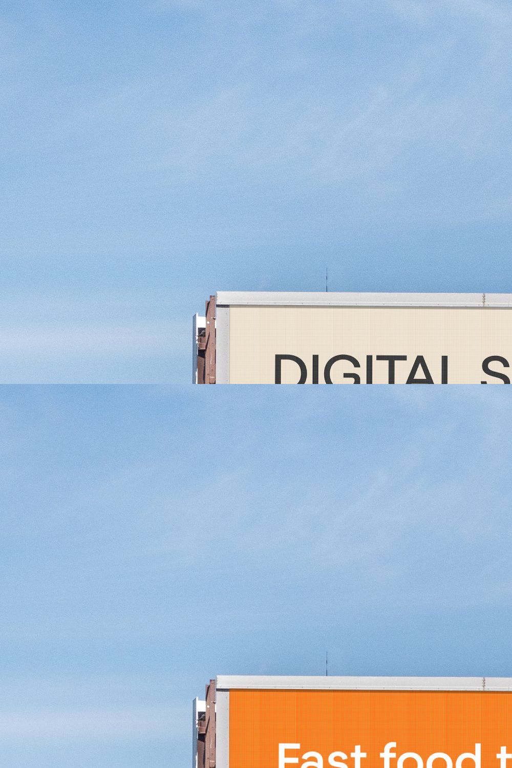 Long Digital Billboard Mockup PSD pinterest preview image.