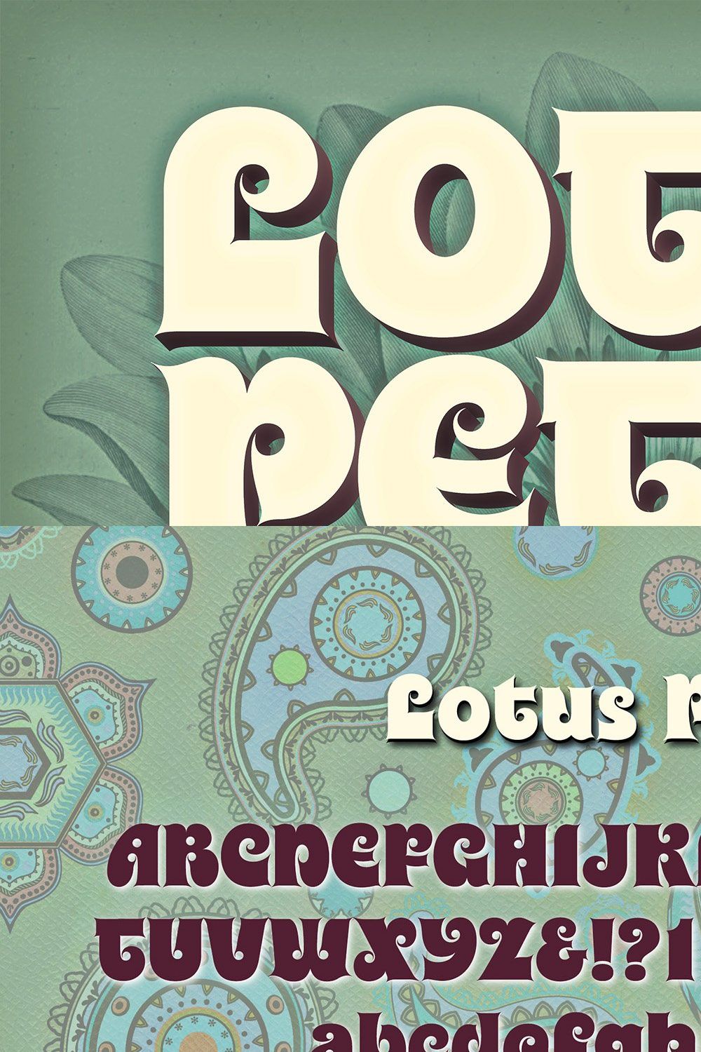 Lotus Petal Font pinterest preview image.