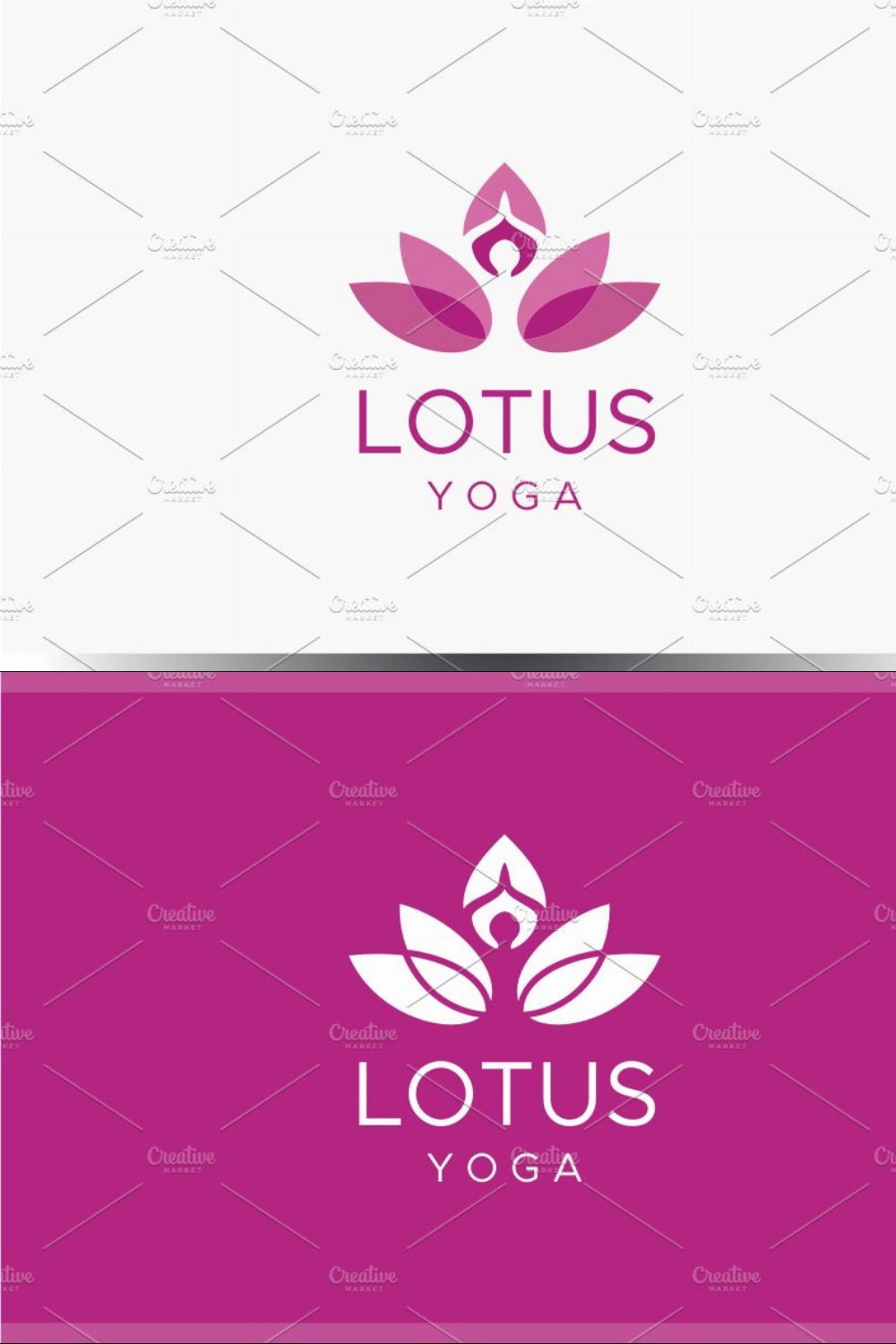 Lotus Yoga Logo pinterest preview image.