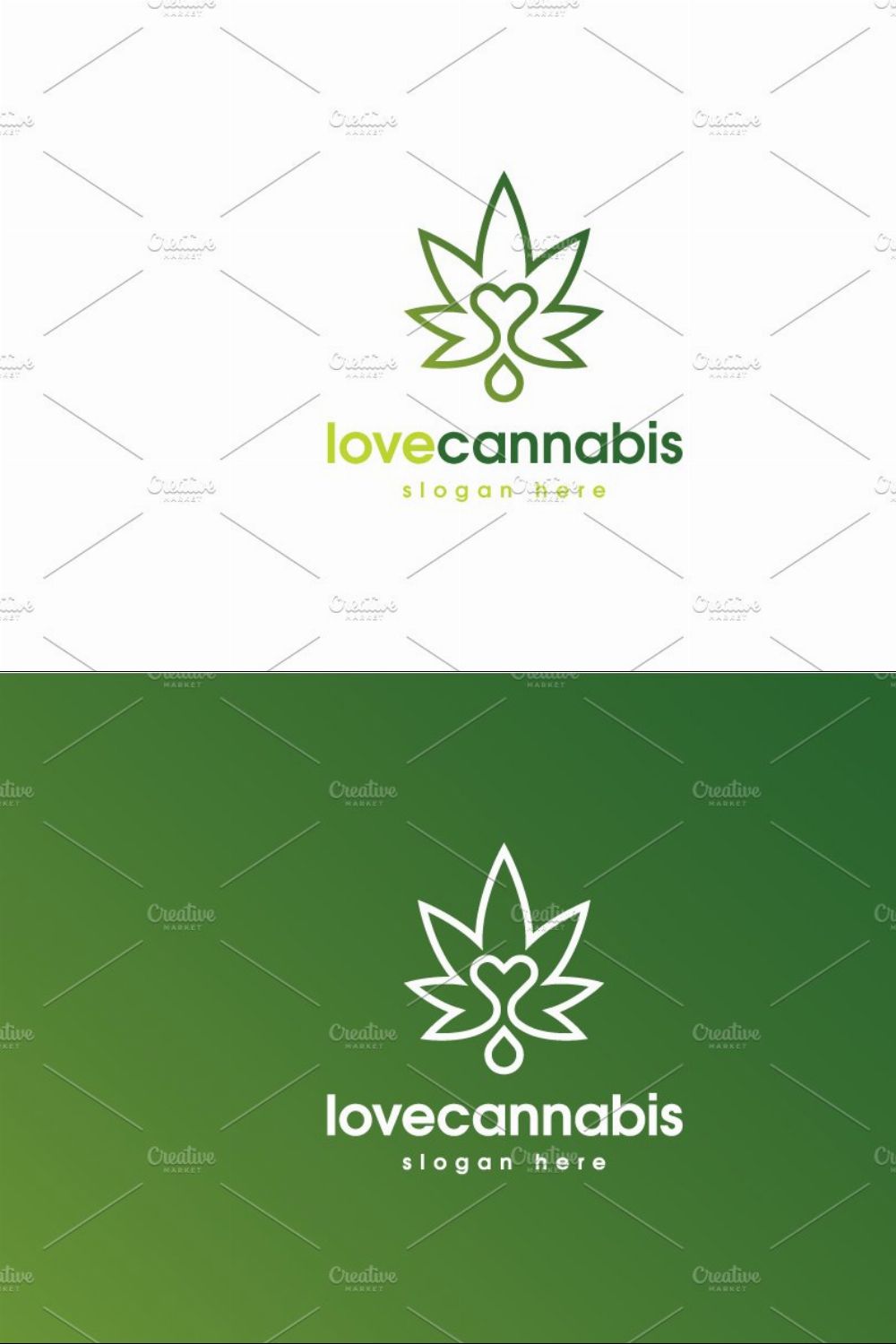 Love Cannabis Logo pinterest preview image.
