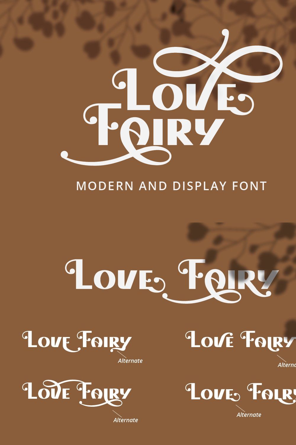 Love Fairy - Modern Display Font pinterest preview image.