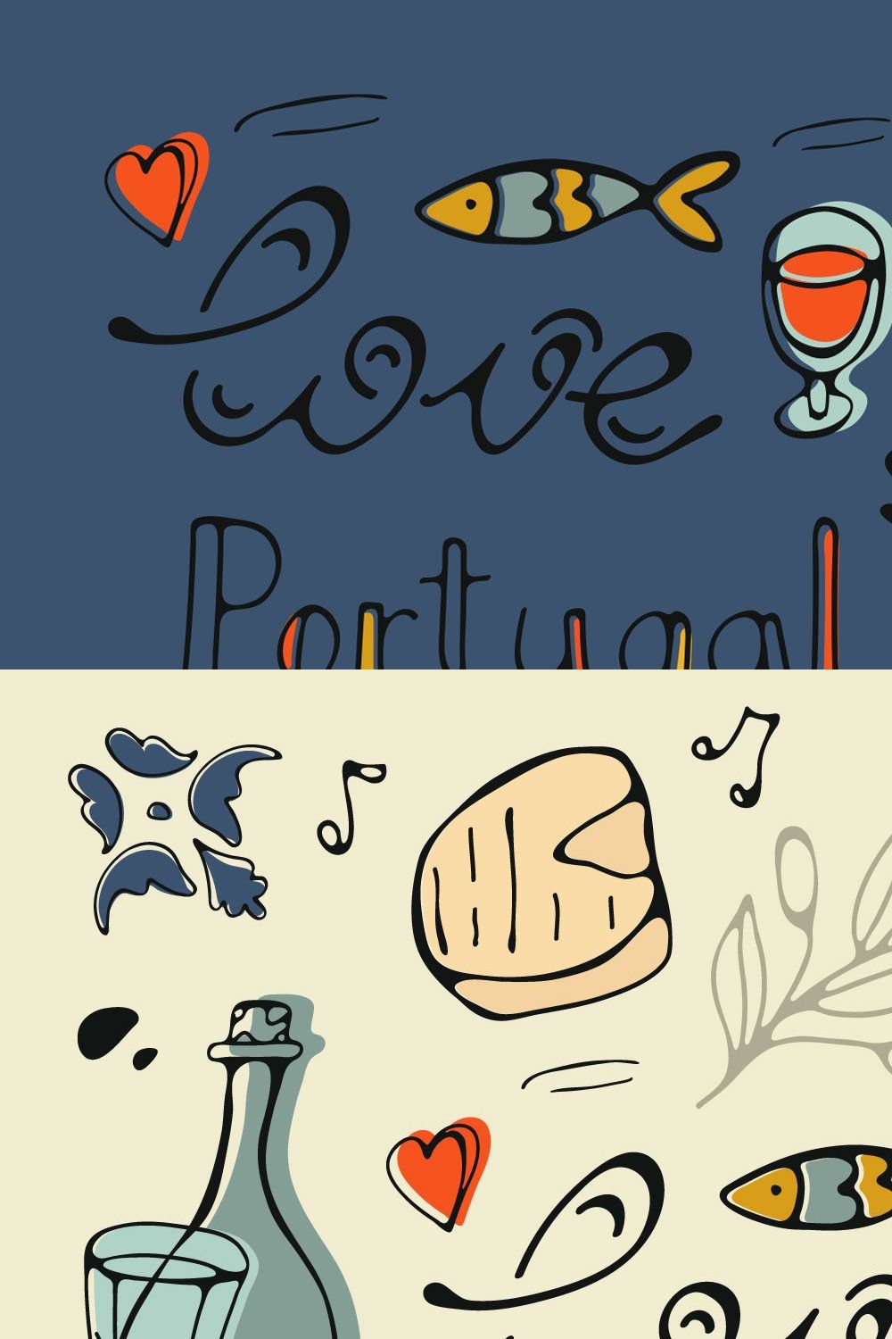 Love Portugal pinterest preview image.
