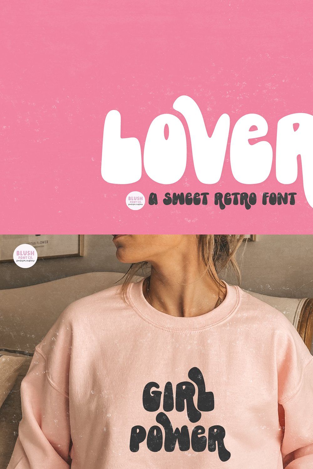 LOVERS an Adorable Retro Font pinterest preview image.