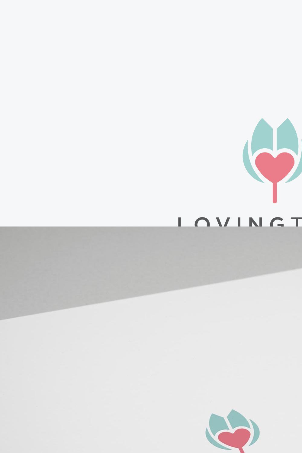 Loving Tulip Logo pinterest preview image.