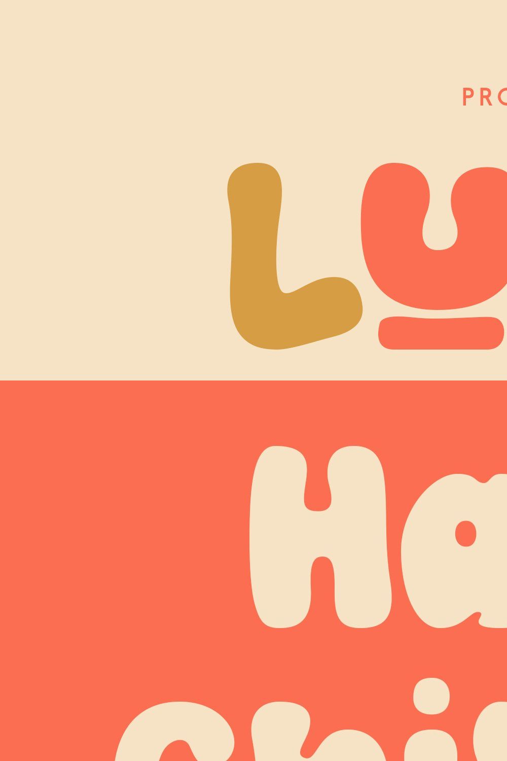 Lucky Coin - Cute Display font pinterest preview image.