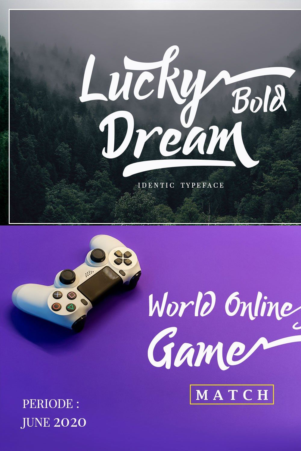 Lucky Dream Bold "Font Duo" pinterest preview image.