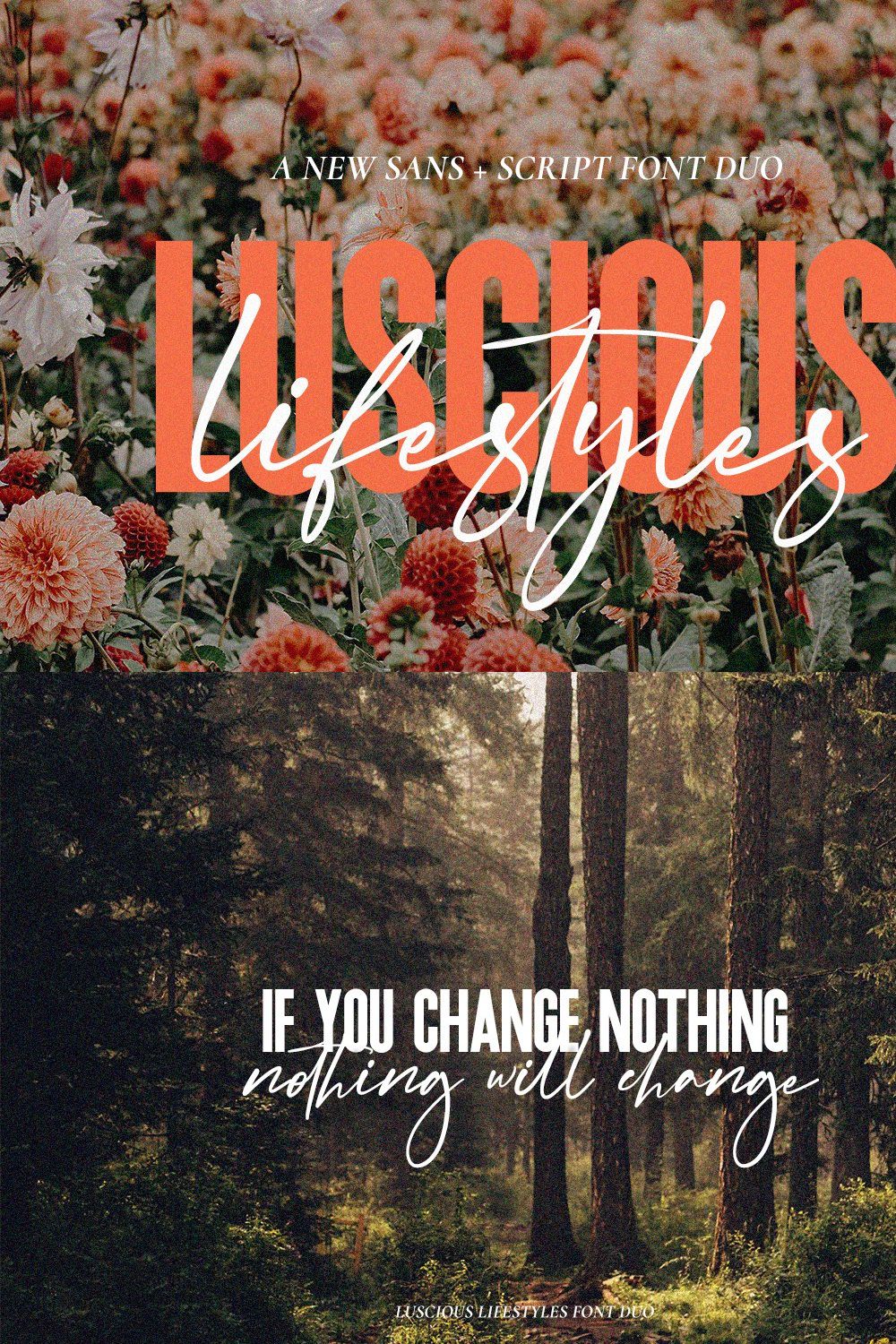 Luscious Lifestyles Font Duo pinterest preview image.