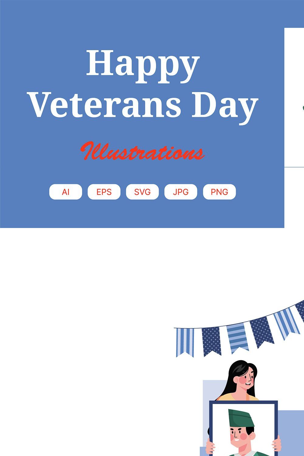 M665_Happy Veterans Day pinterest preview image.