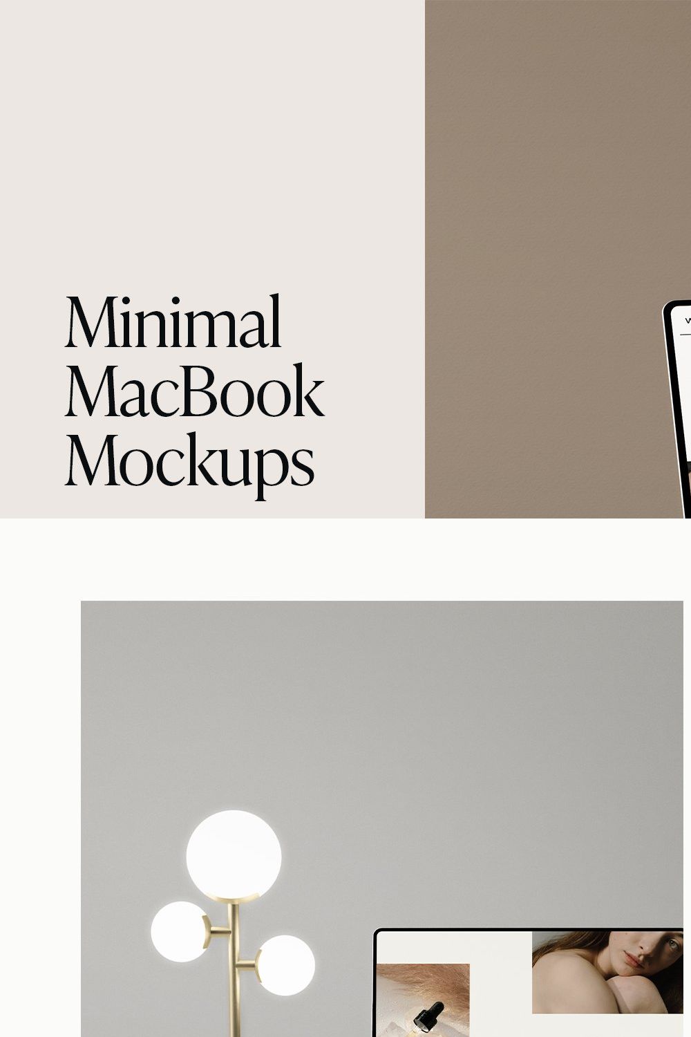 MacBook Mockup Bundle pinterest preview image.
