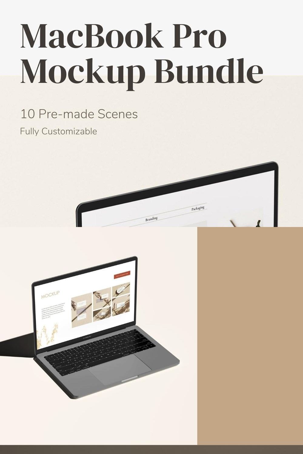 MacBook Mockup Bundle pinterest preview image.