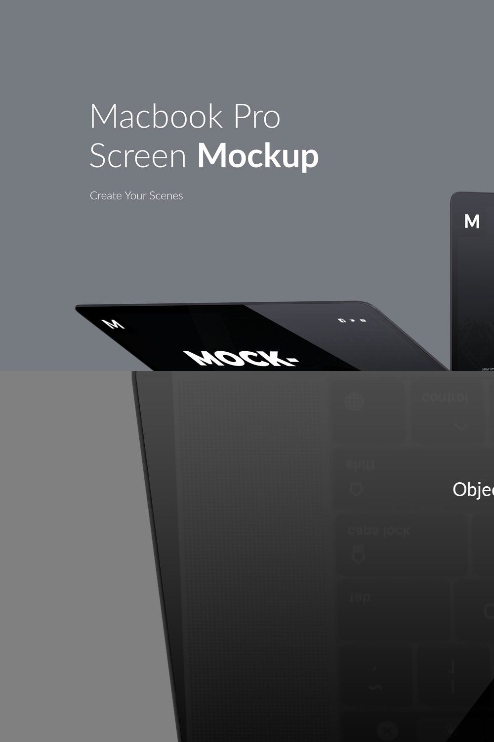 Macbook Mockup Packs pinterest preview image.