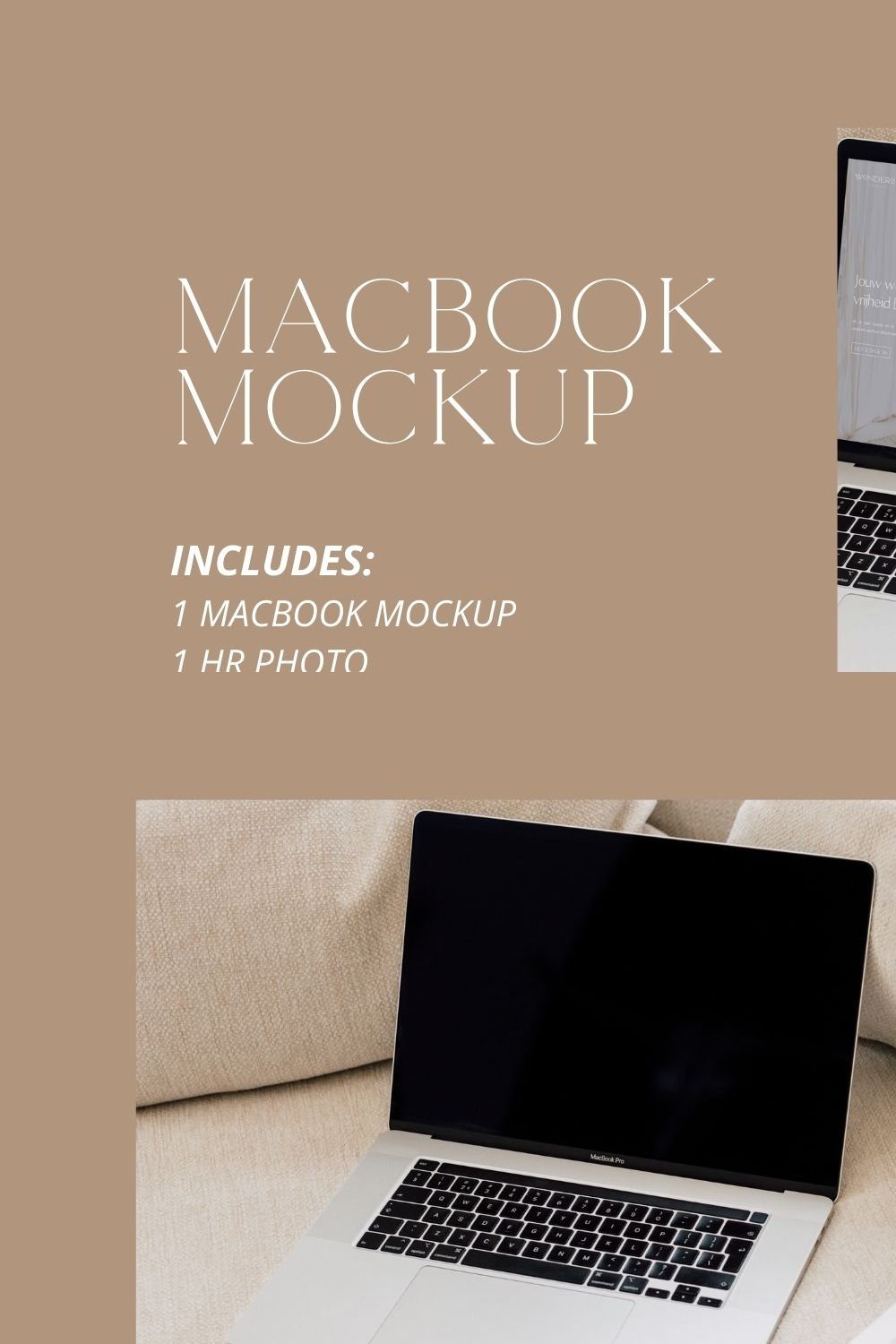 Macbook Mockup, RUBY 8 pinterest preview image.