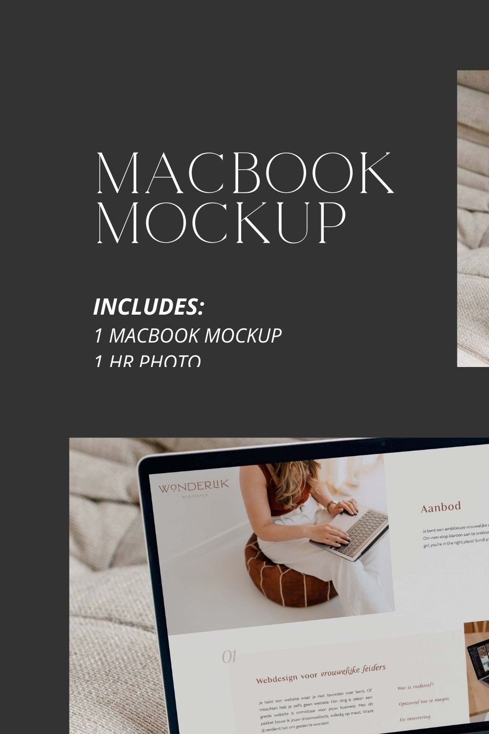Macbook Mockup, VALEN 6 pinterest preview image.