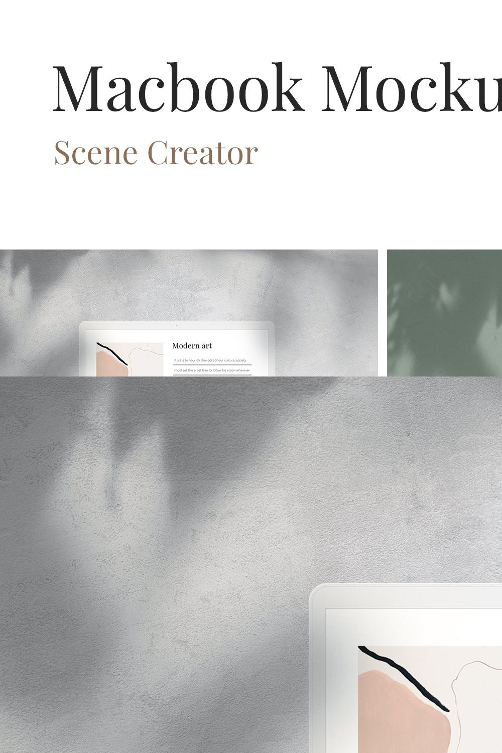 Macbook mockups - Scene creator pinterest preview image.