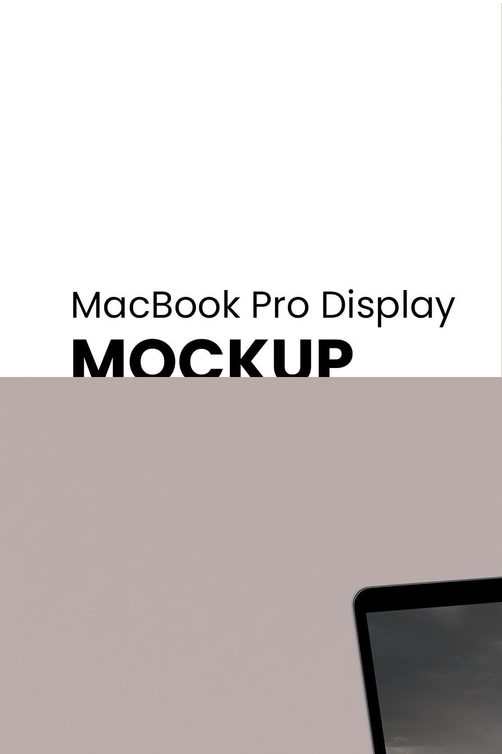 MacBook Pro Display Mockup pinterest preview image.