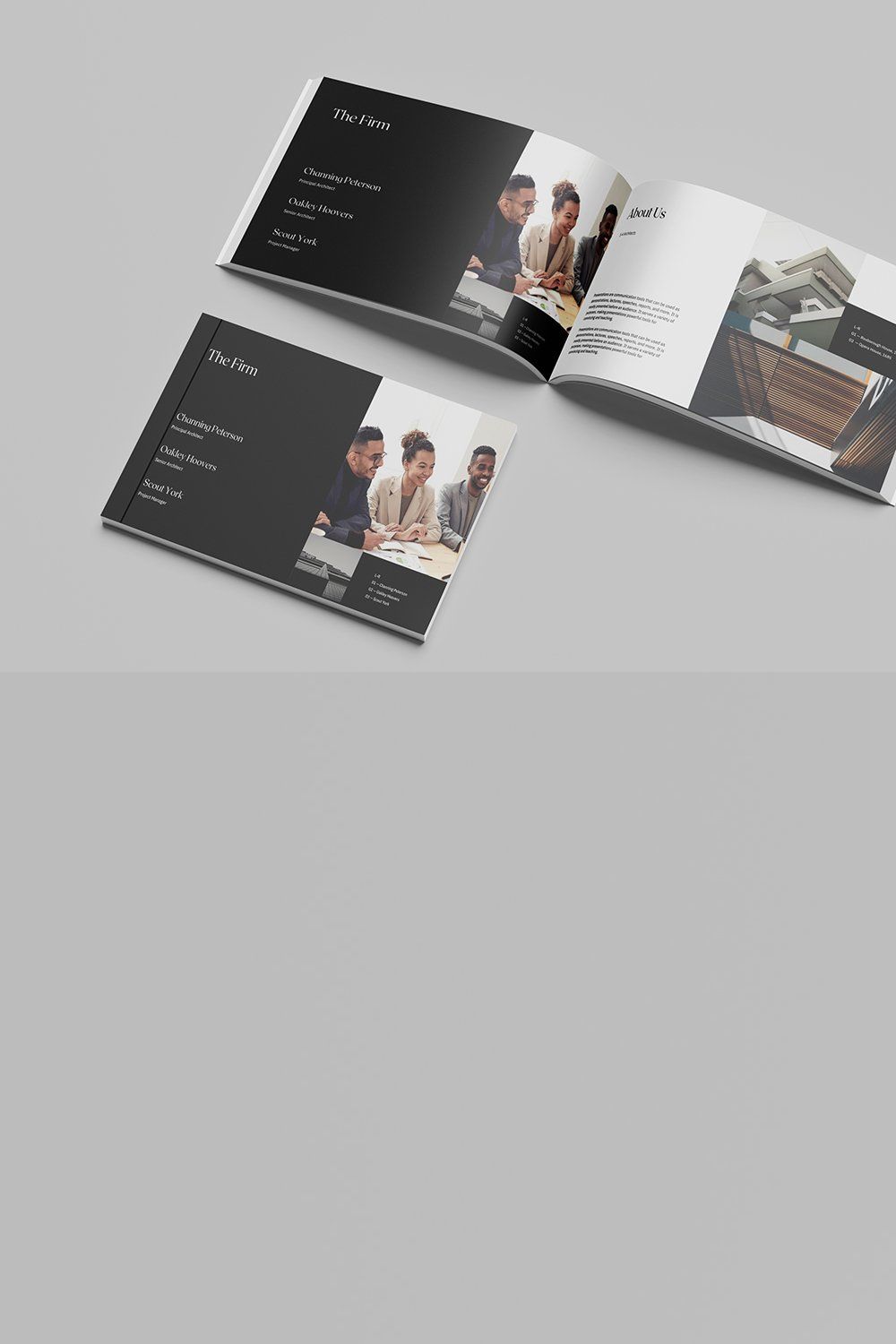 Magazine Landscape Brochure Mockup pinterest preview image.