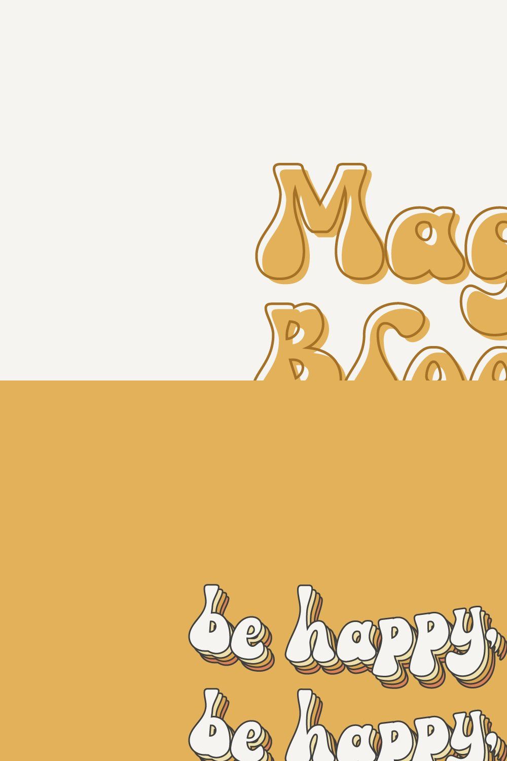 Magic Bloom - A Groovy Font pinterest preview image.