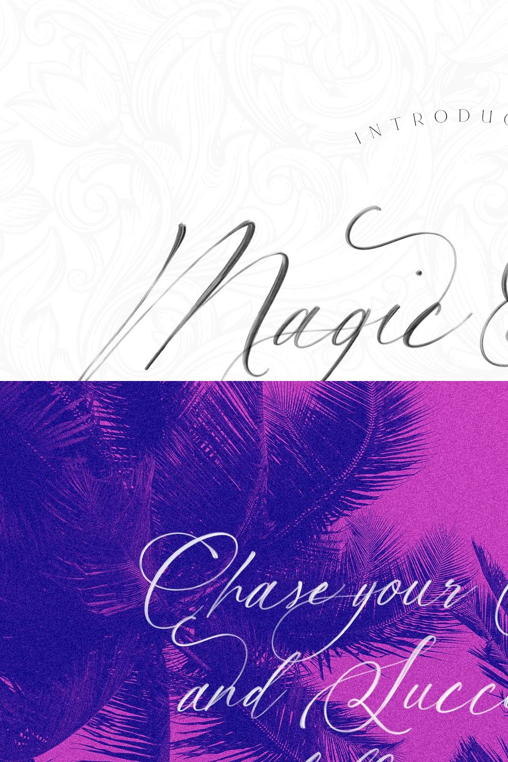 Magic Flower SVG Font pinterest preview image.