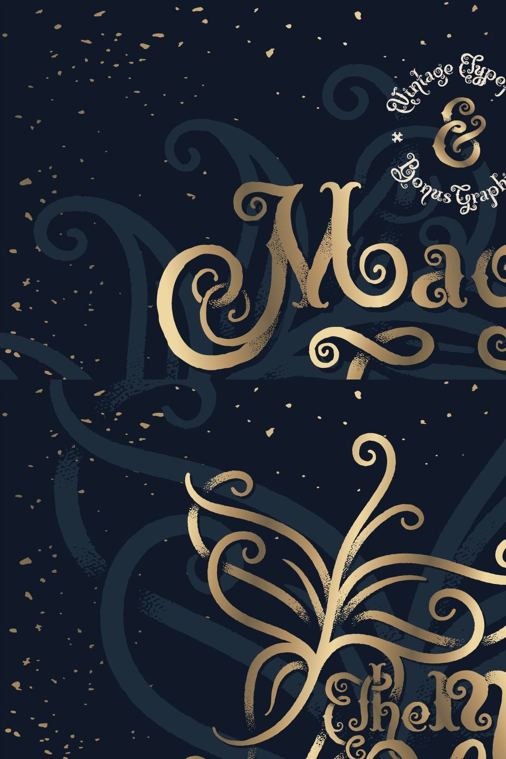 Magic Garden Font & Graphics pinterest preview image.