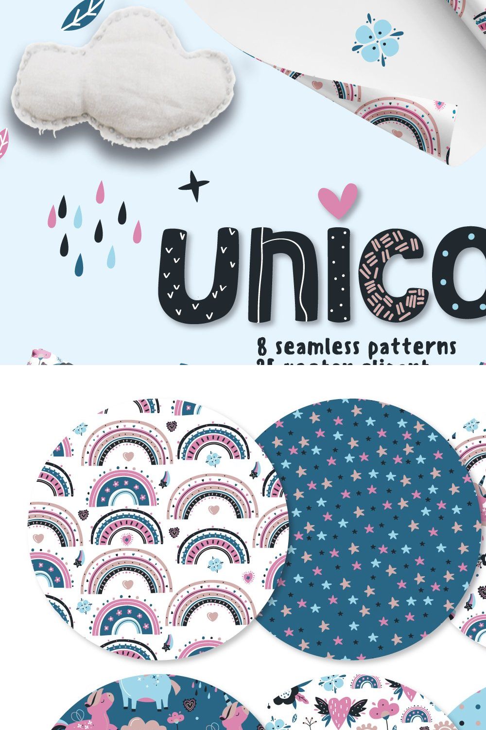 Magic little unicorn world pinterest preview image.