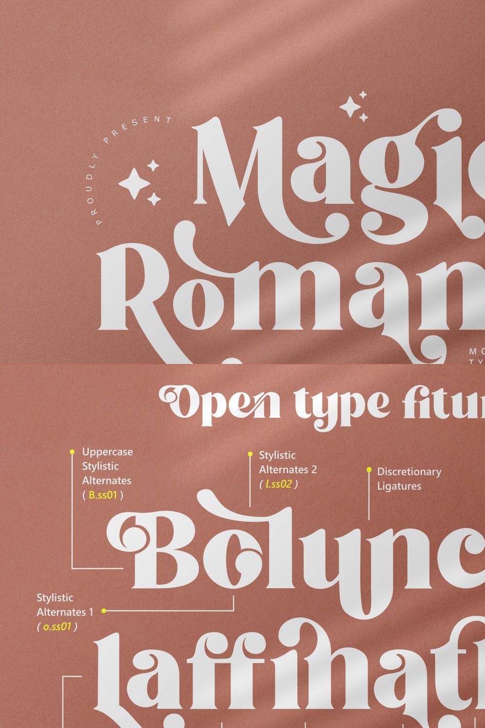 Magic Romance - Modern Serif Font pinterest preview image.