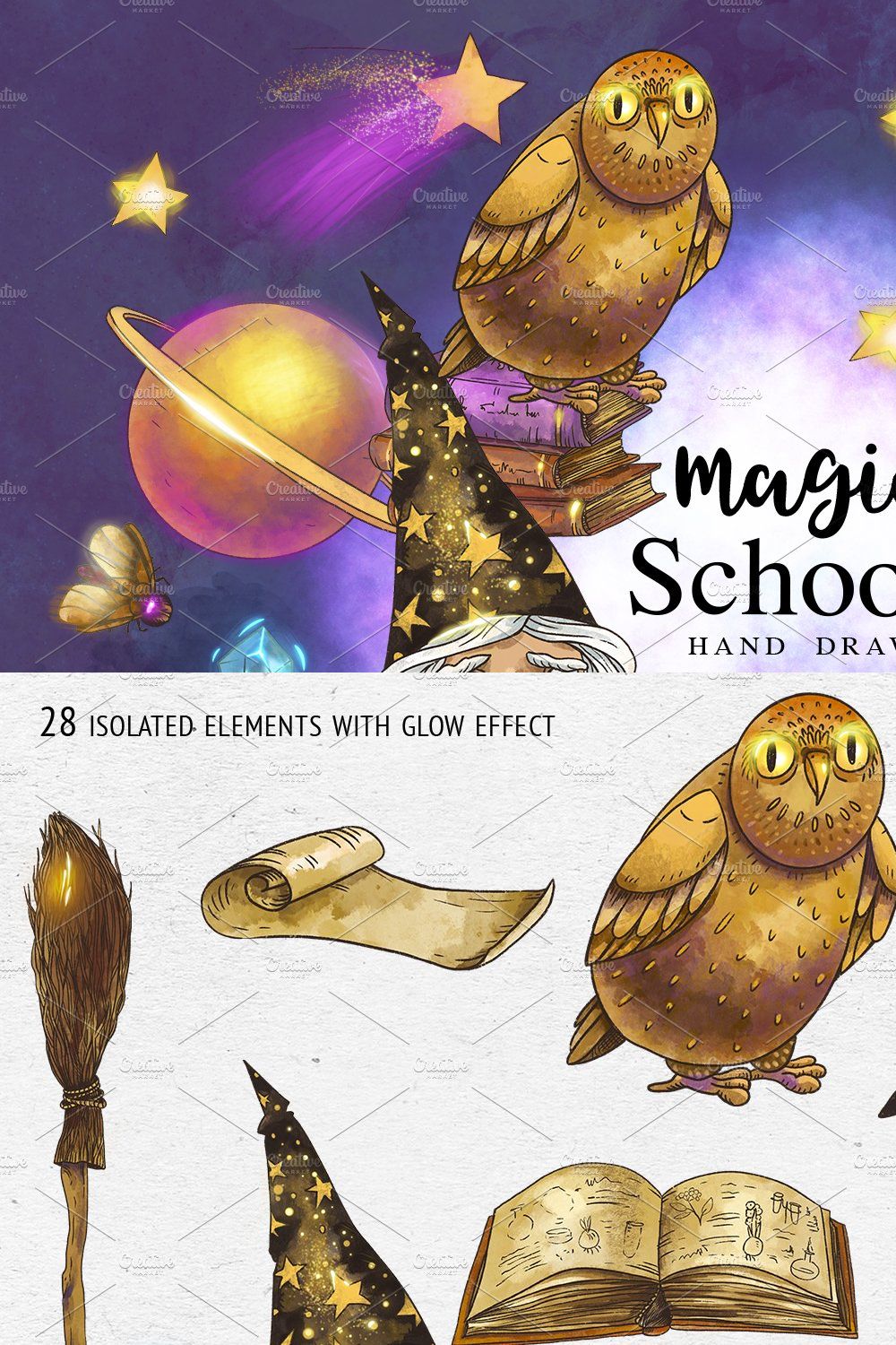 Magic school. Wizard witch clipart pinterest preview image.