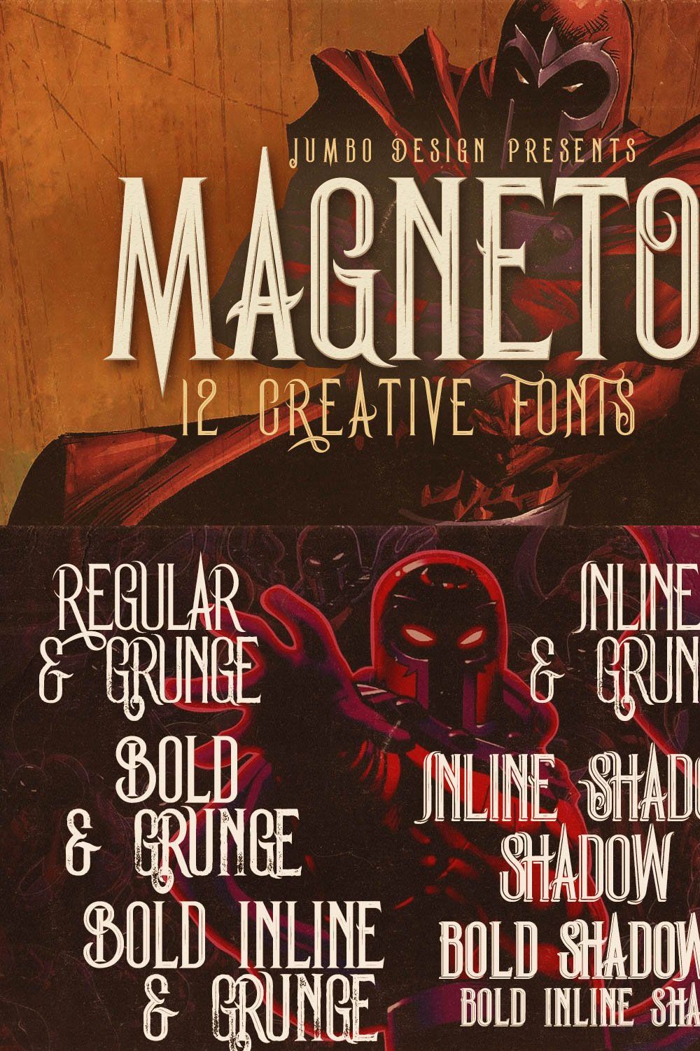 Magneto - Vintage Style Font pinterest preview image.