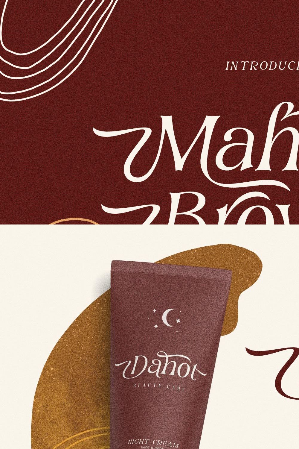 Mahony Browns Typeface pinterest preview image.
