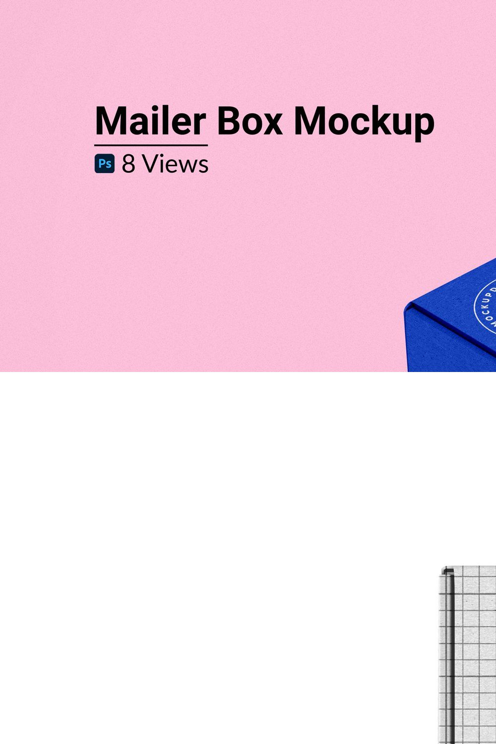 Mailer Box Mockup pinterest preview image.