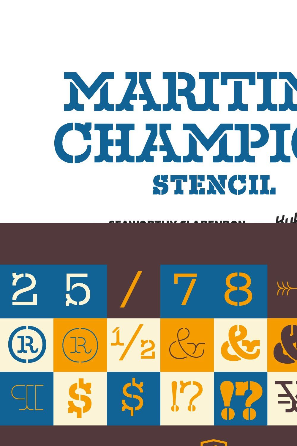 Maritime Champion Stencil pinterest preview image.