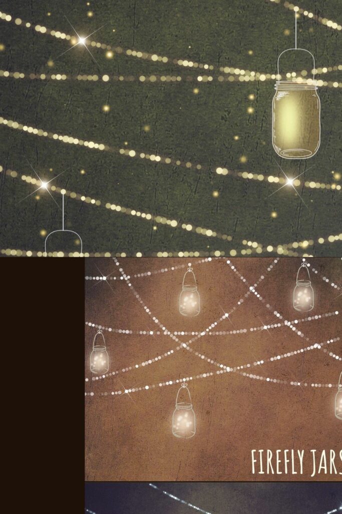 Mason jar lights clipart MasterBundles