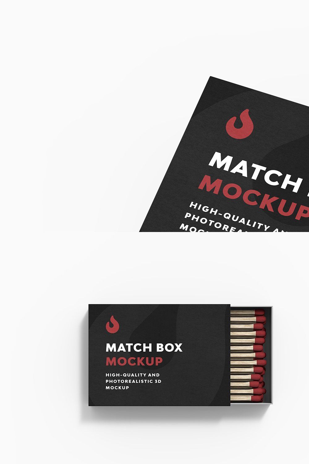 Match Box Mockup pinterest preview image.