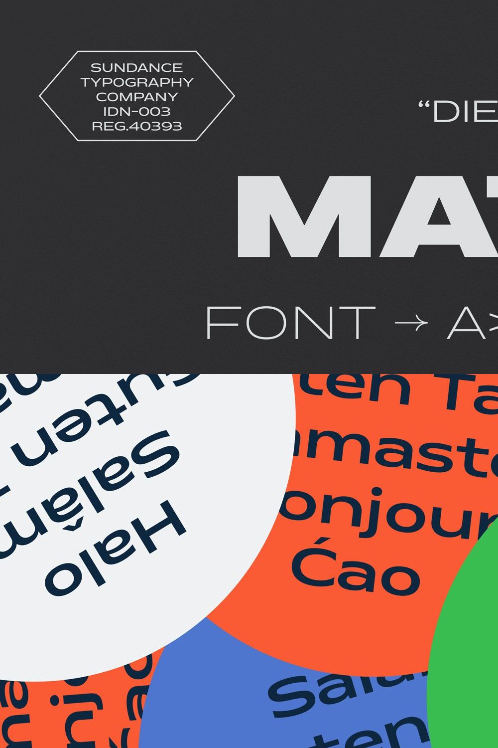Matrice - Font Family pinterest preview image.