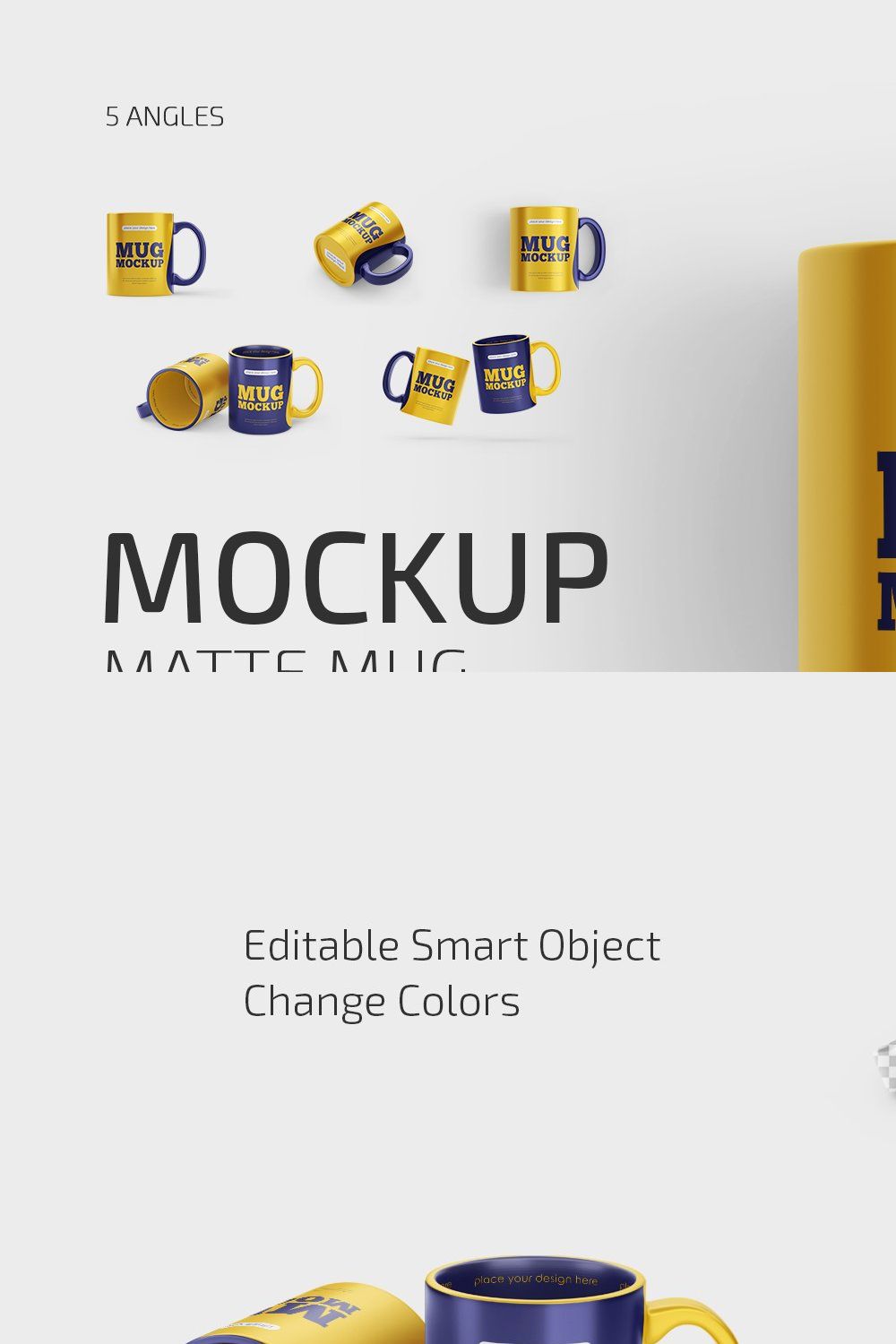 Matte Mug Mockup Set pinterest preview image.
