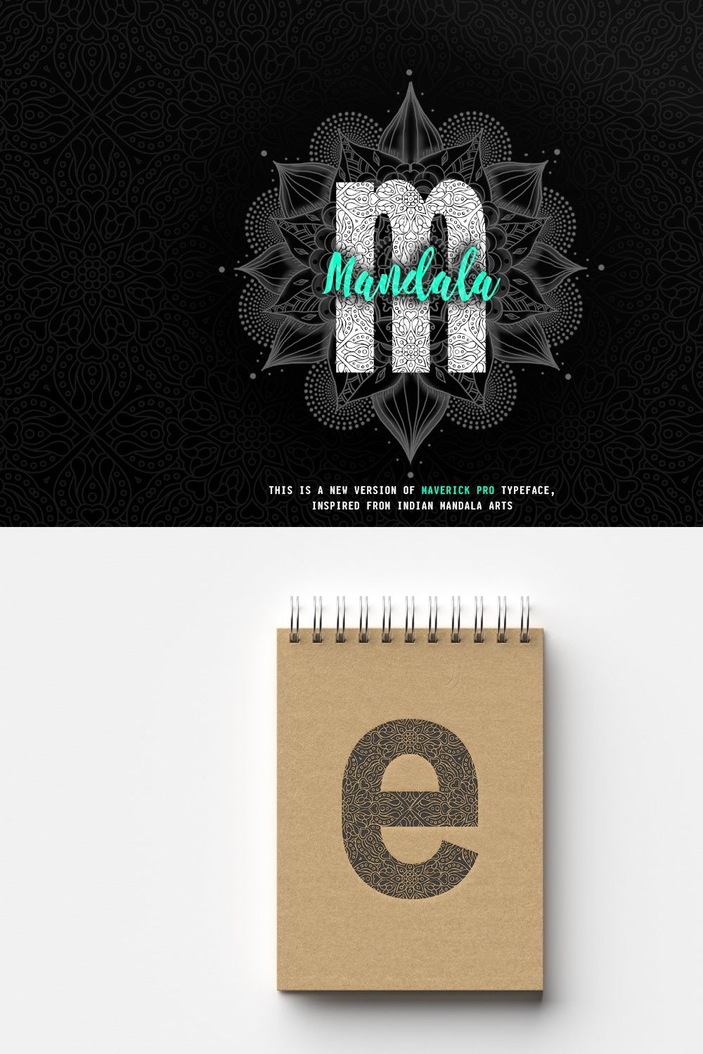 Maverick Mandala - Textured Typeface pinterest preview image.