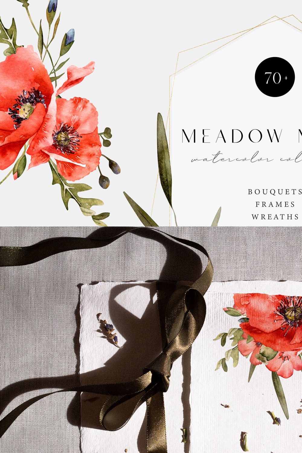 Meadow Mood. Wildflower collection pinterest preview image.