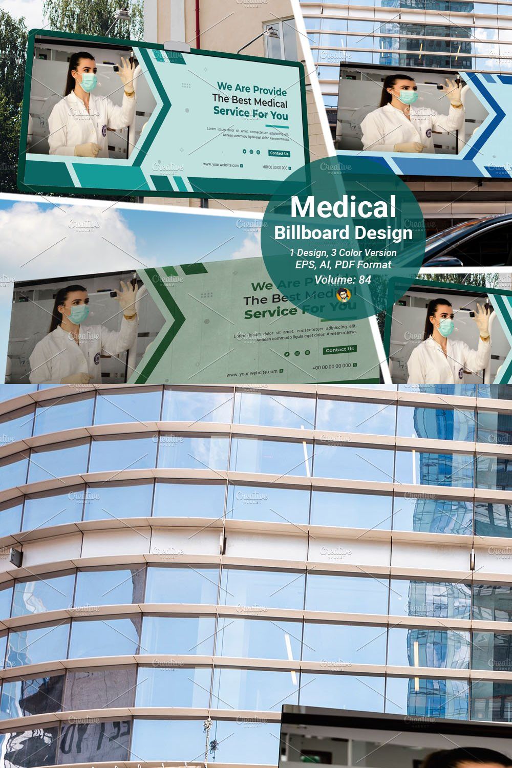 Medical Health Banner Templates pinterest preview image.