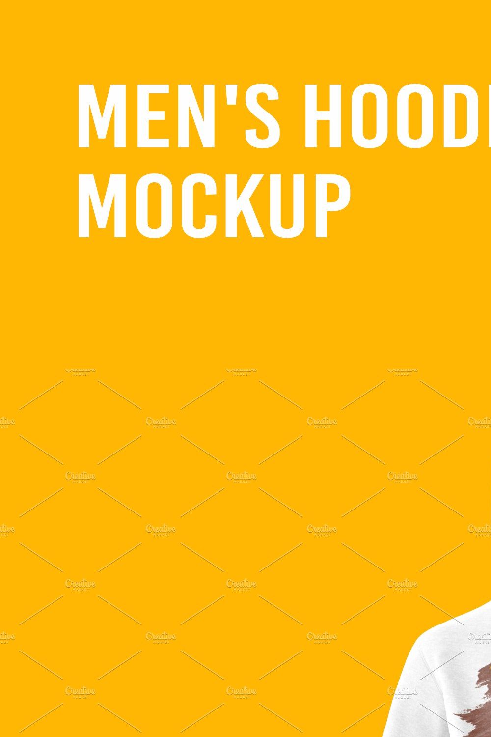 Men's Hoodies Mockup pinterest preview image.