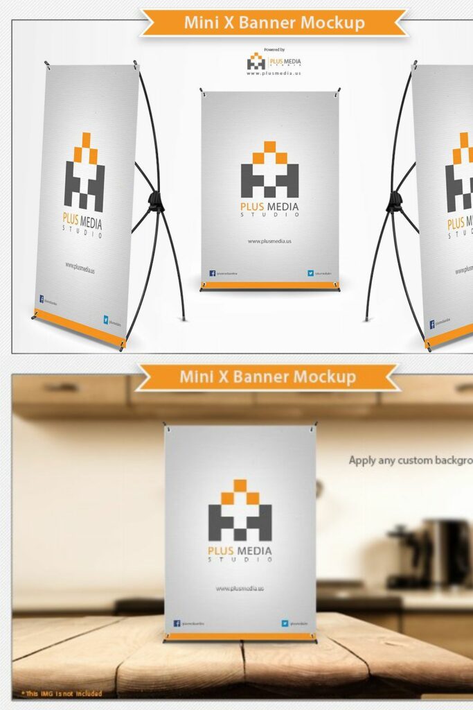 Mini X Banner Mockup – MasterBundles