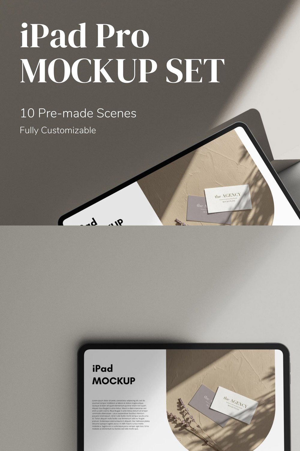 Minimal iPad Mockup pinterest preview image.