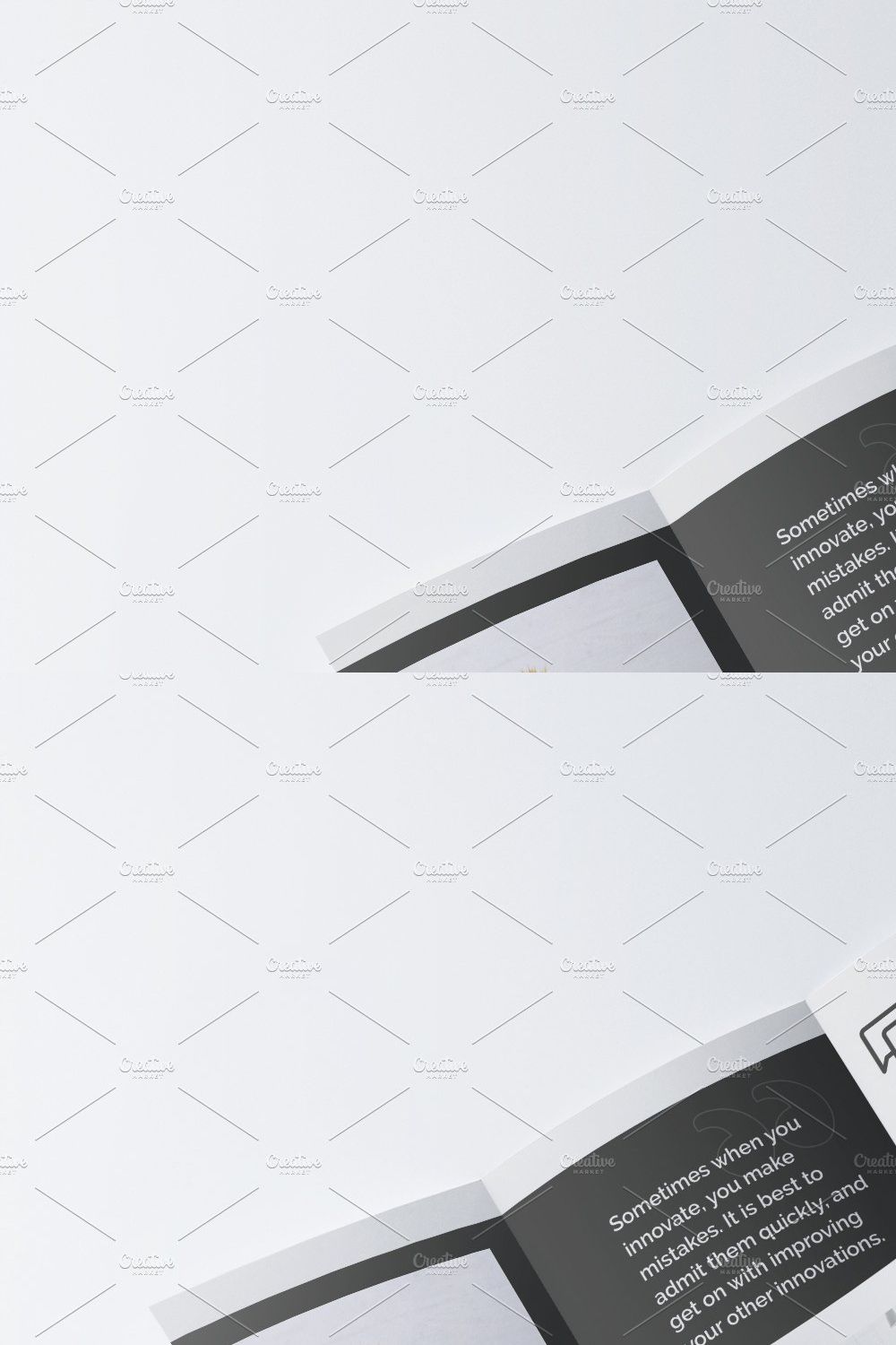 Minimal Trifold Brochure Template pinterest preview image.