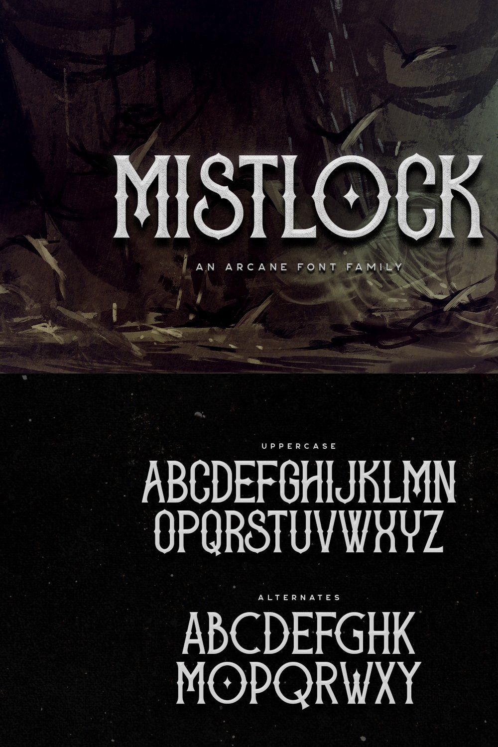 Mistlock Typeface pinterest preview image.
