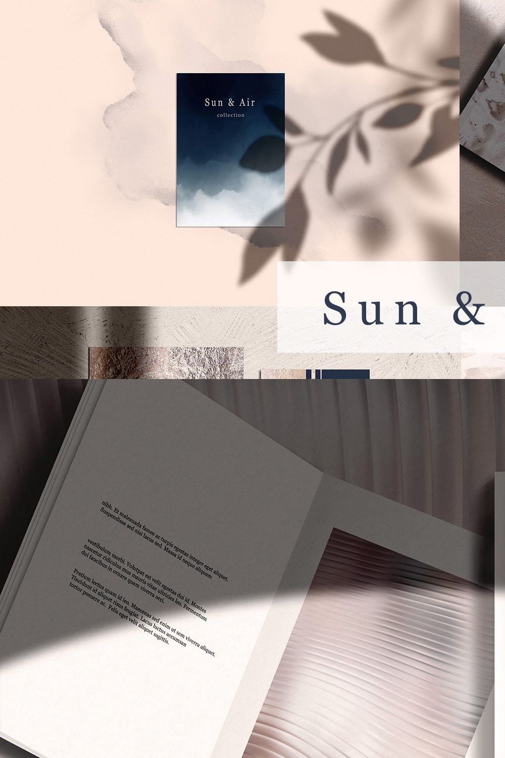 Mockup Kit - SUN & AIR scene creator pinterest preview image.