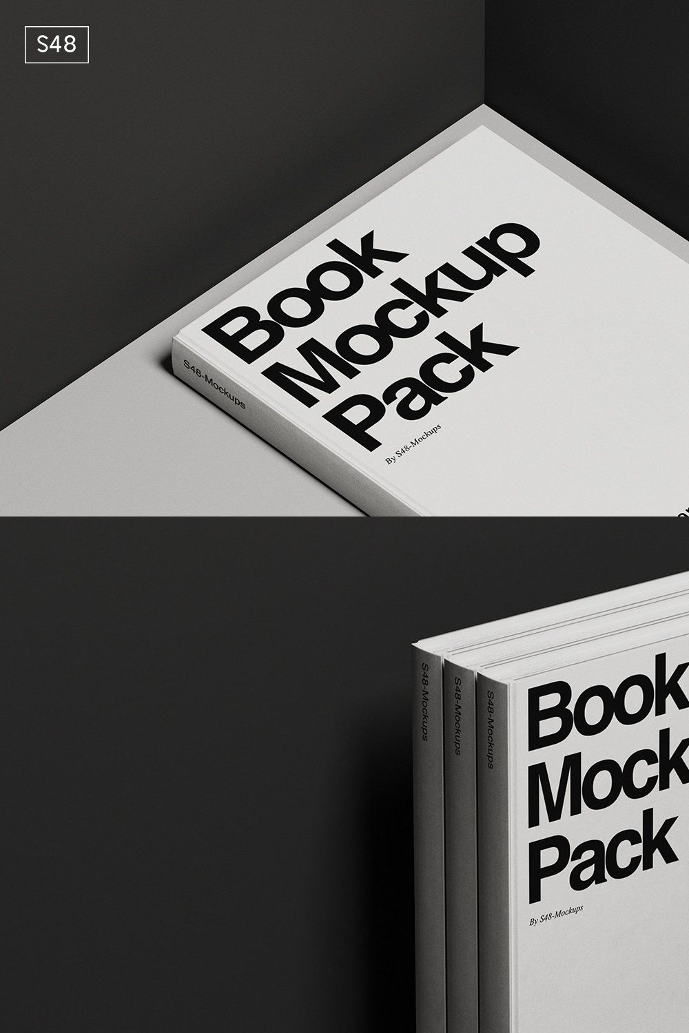Mockup Pack - Minimal Book Covers pinterest preview image.