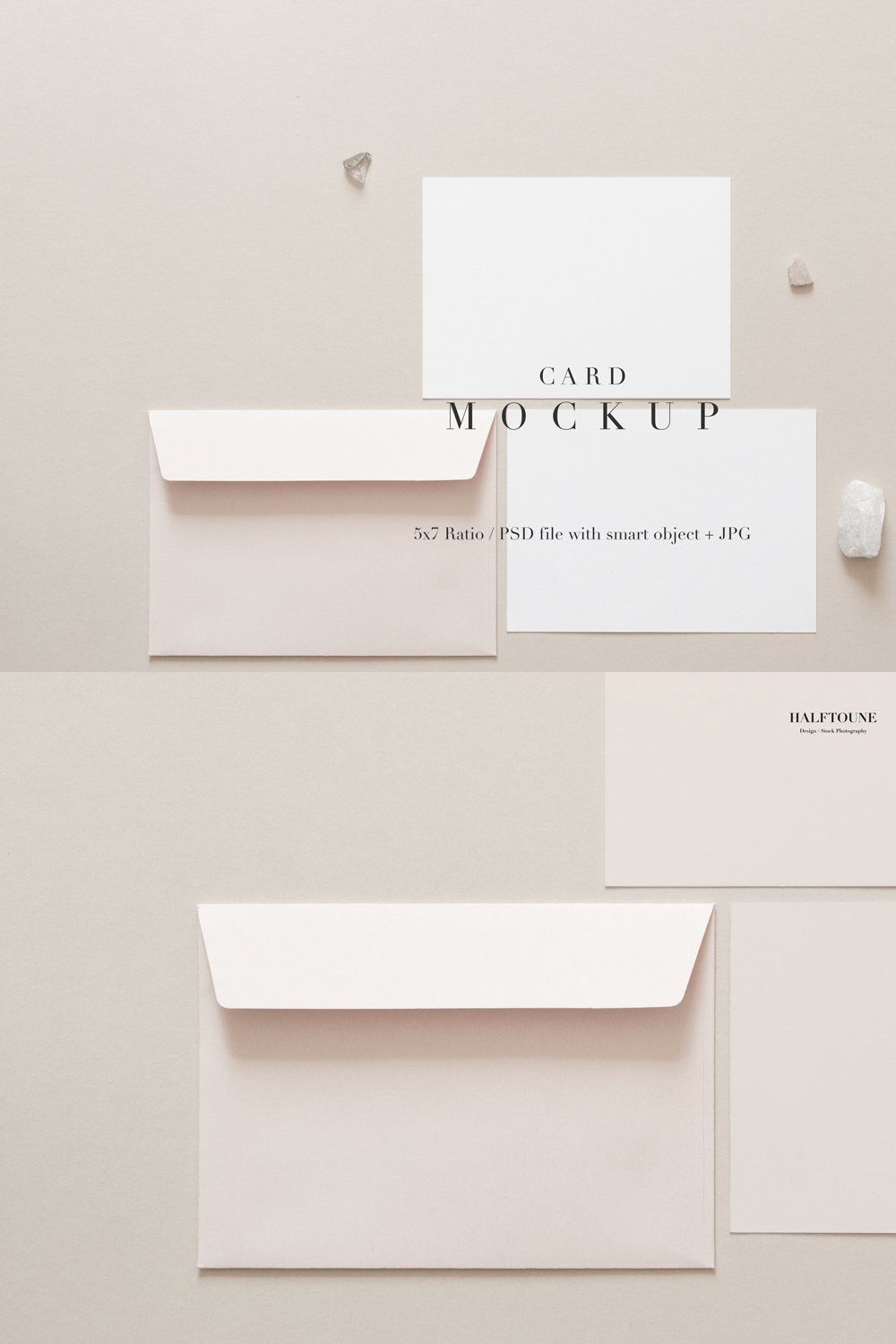 Modern Clean Stationery Mockup pinterest preview image.
