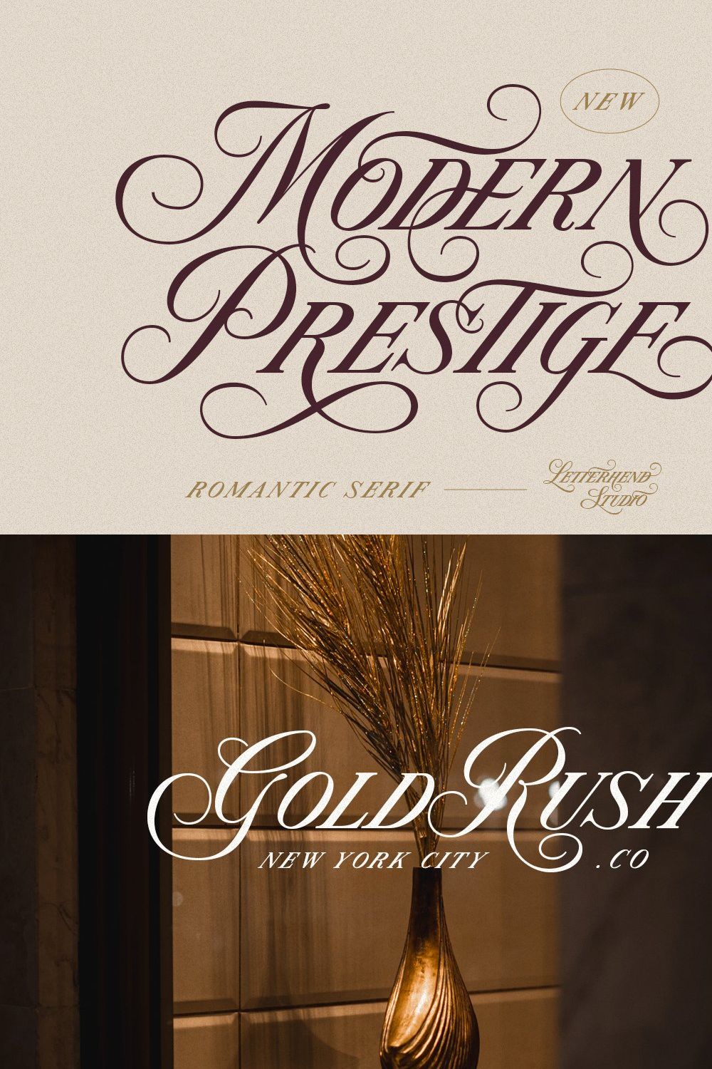 Modern Prestige - Romantic Serif pinterest preview image.