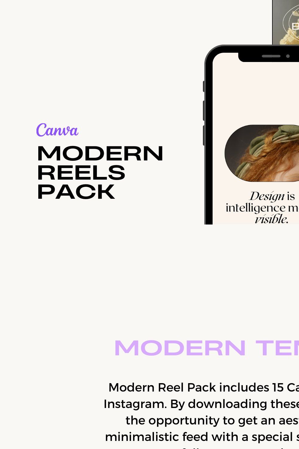 Modern Reel Pack pinterest preview image.