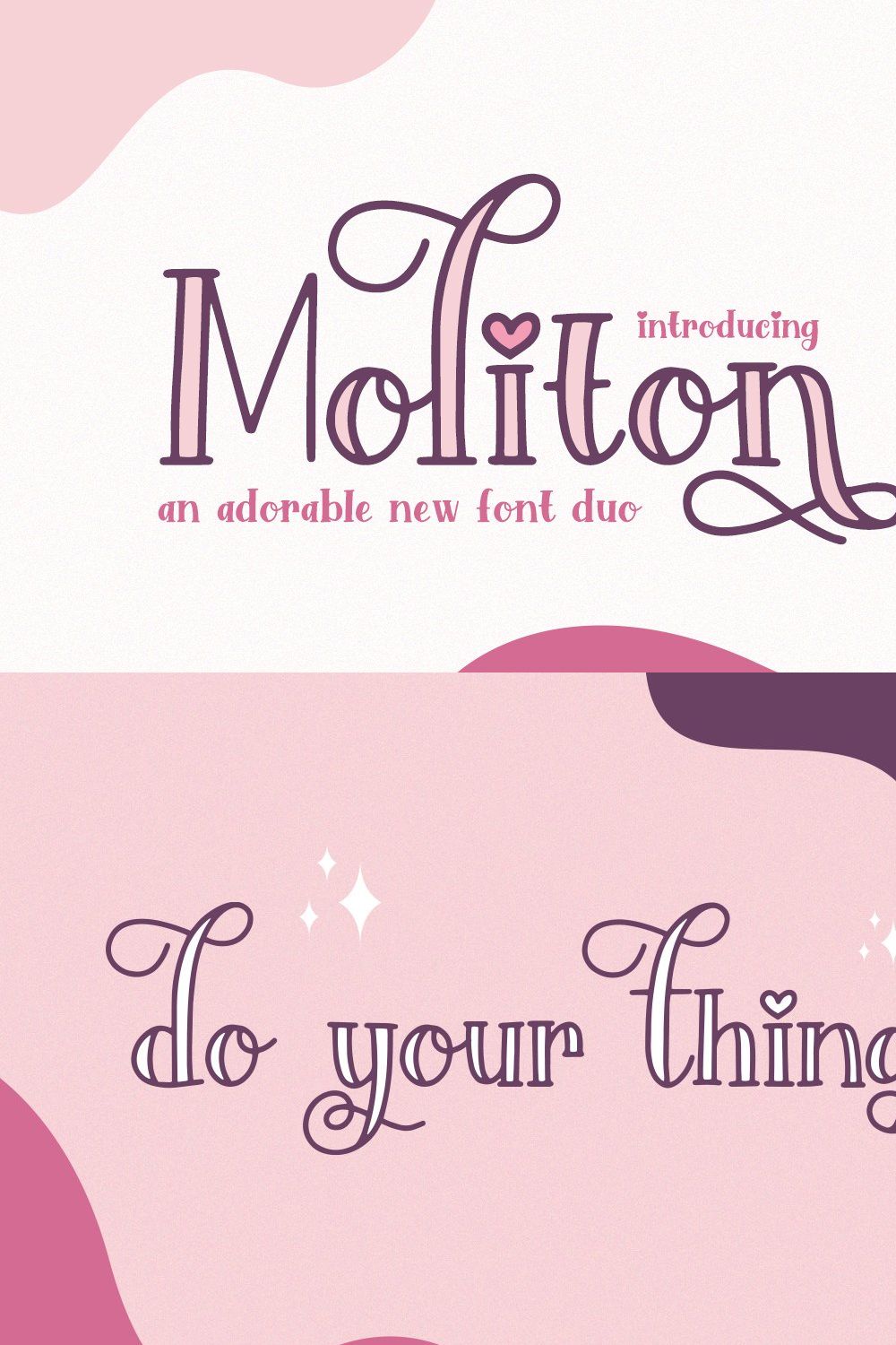 Moliton Serif Font Duo pinterest preview image.