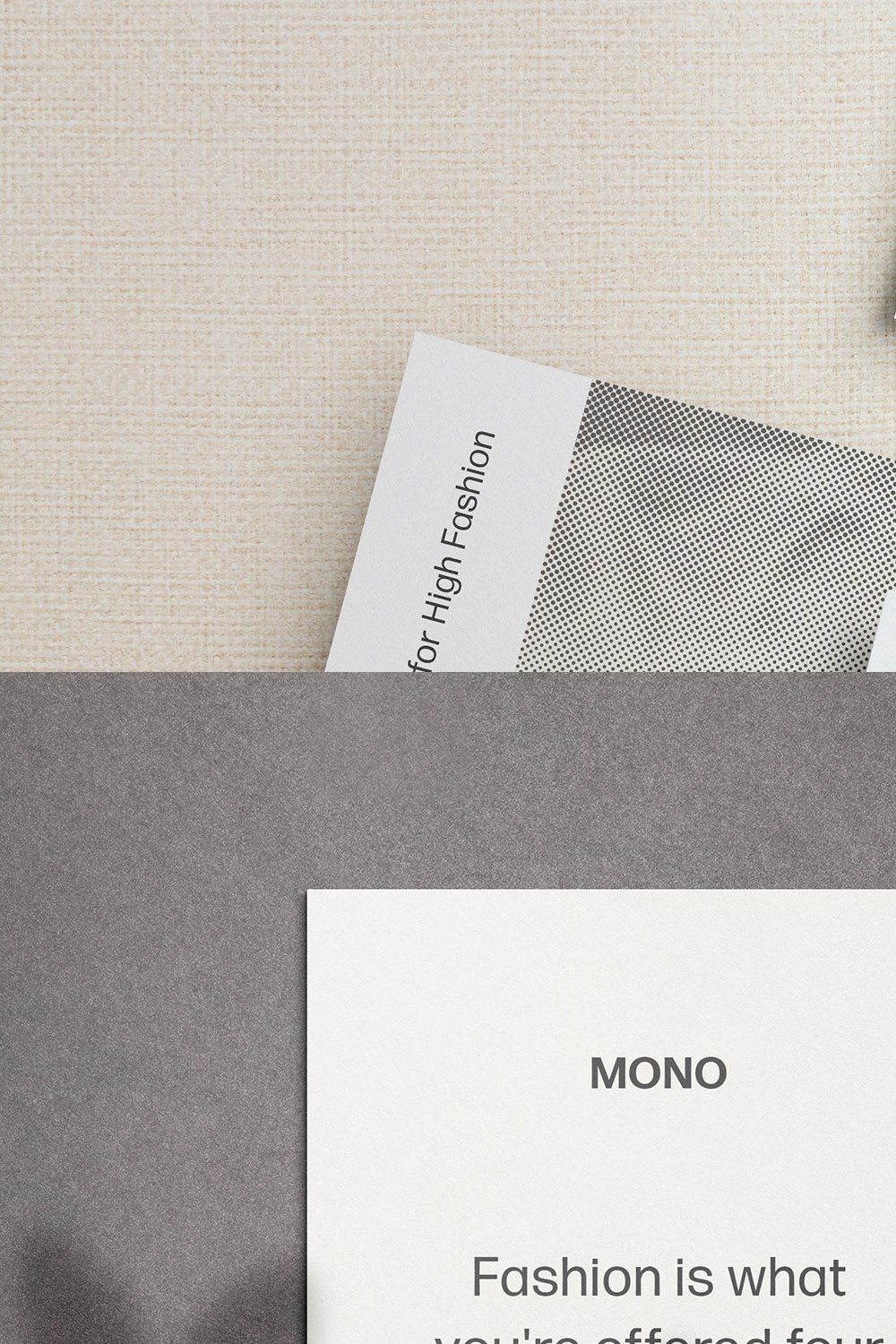 Mono: Shadow Stationery Mockups pinterest preview image.